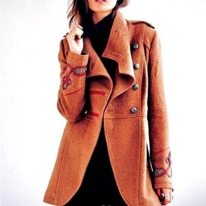 Free People Military style wool coat size 6